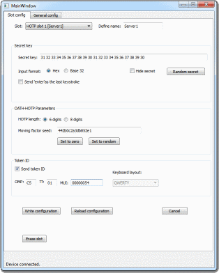 Tool to configure the Crypto Stick's OATH settings