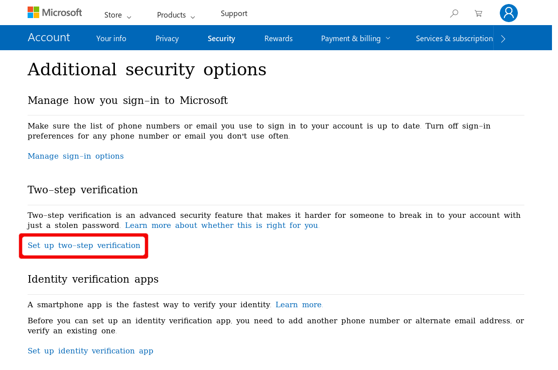 Twofactor Authentication for Microsoft Account Nitrokey