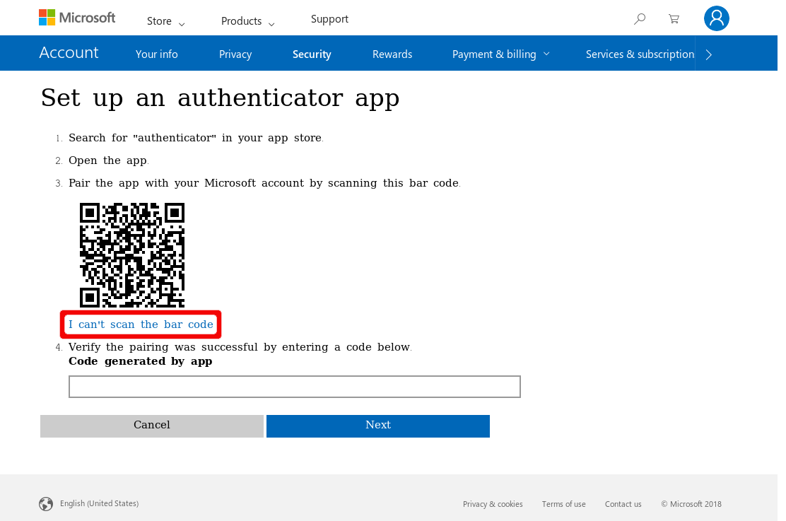 microsoft two factor authentication