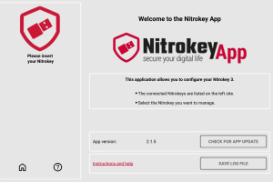 Screenshot der Nitrokey App 2